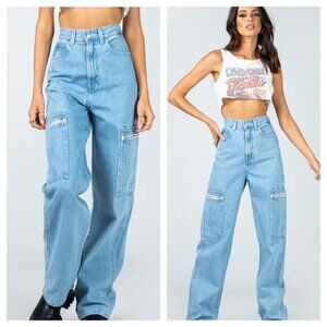 Levis High Loose Wide Leg Cargo Jeans Size 32